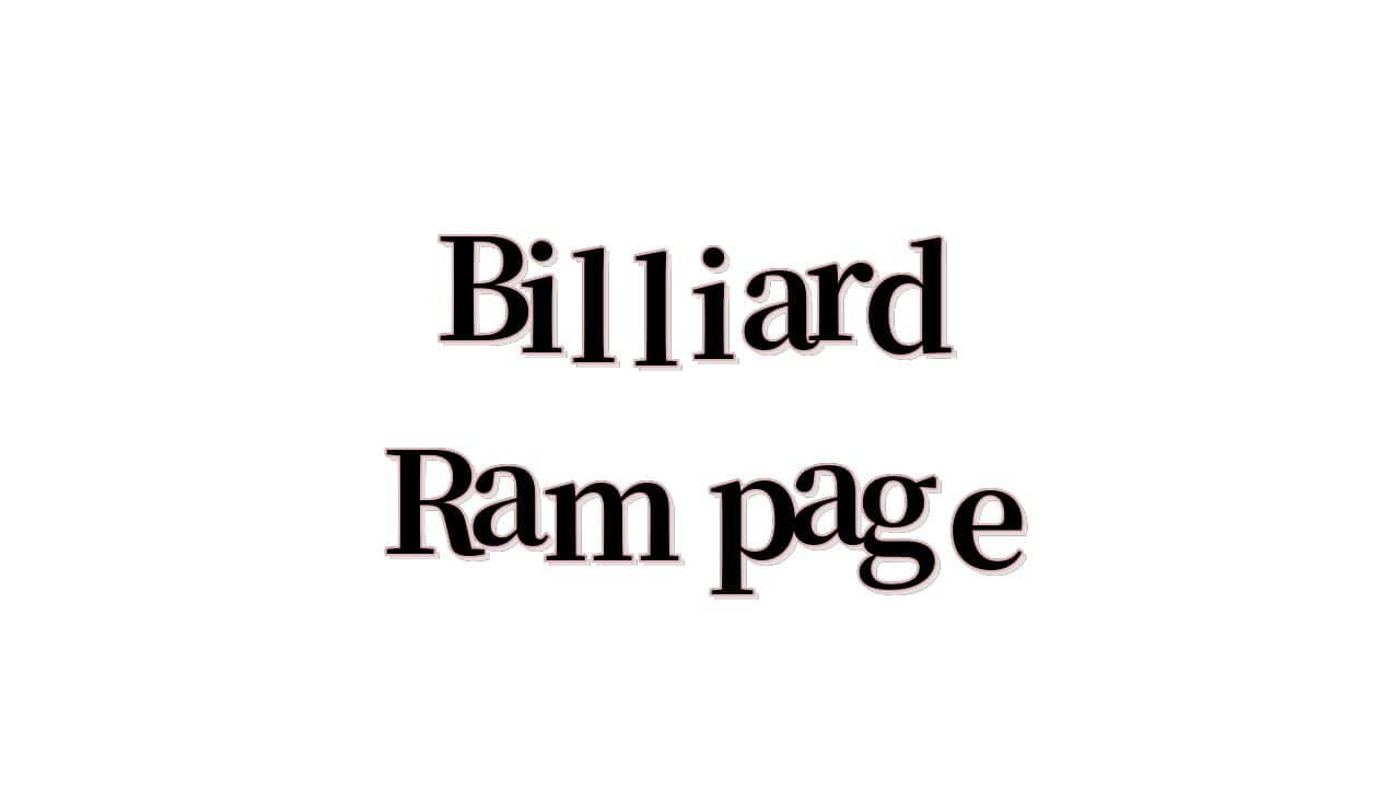 Billiard Rampage key art