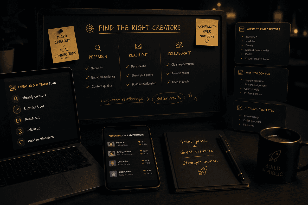 How to Find Creators for Your Indie Game